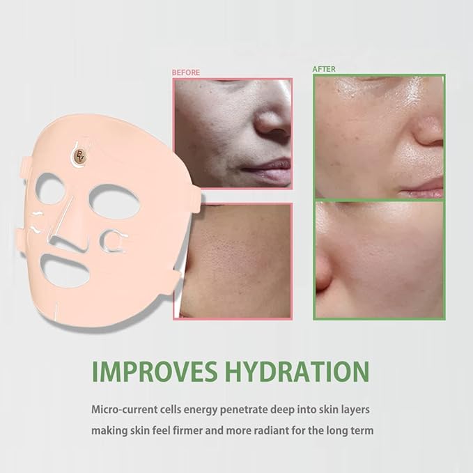 TheMogan Bandivita Facial Micro Galvanic Cell Silicon Mask Hydration 140% Absorption Skin Care Blue