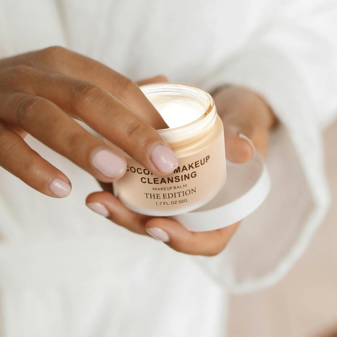 The Edition Coconut Balm Makeup Remover & Cleansing Balm – Gentle Face & Eye Makeup Cleanser for Waterproof Makeup, Hydrating Skincare for All Skin Types, 50g