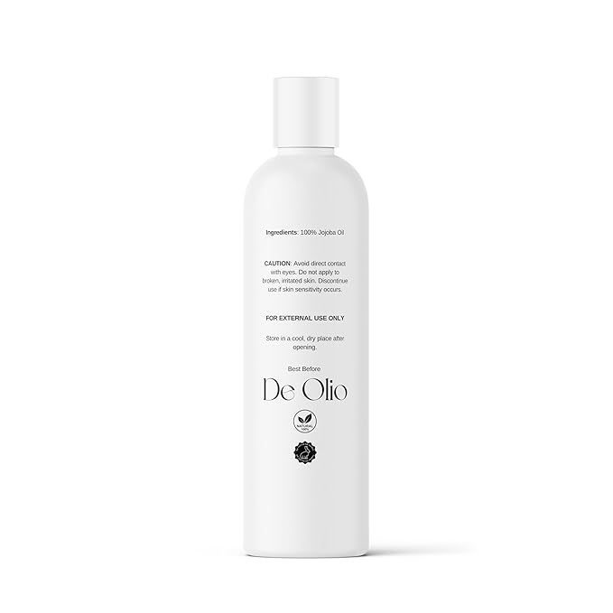 | Golden Jojoba Oil | 100% Pure & Natural | Face, Hair and Body | Cold Pressed | Soap Making & Massage | Carrier Oils | 8fl. oz. (236mL)