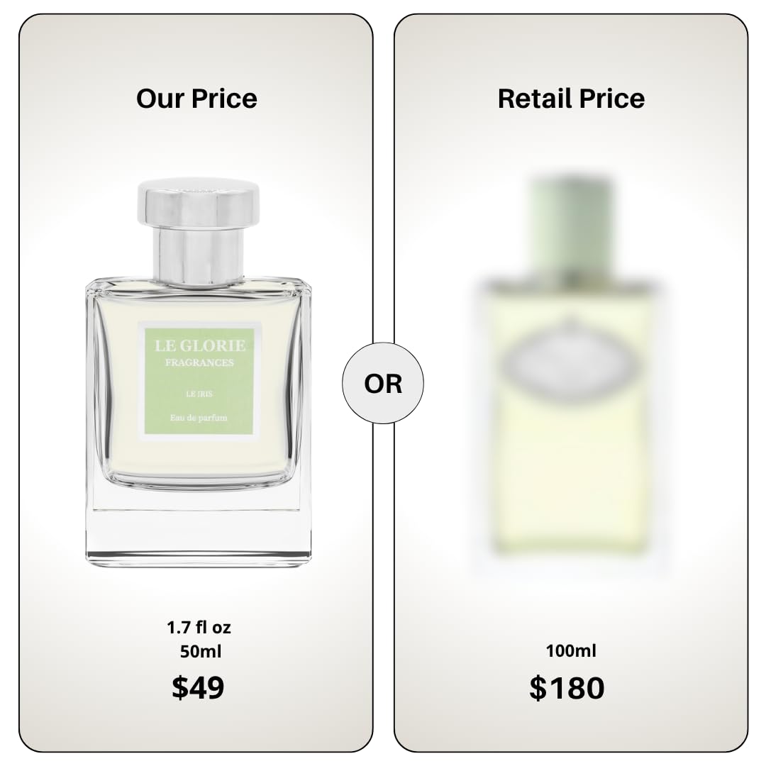 Inspired by I.ris Eau de Parfum, Le Iris EDP, Long Lasting 12-14 Hours Perfume Spray for Women, Unisex, All Skin Types - Cruelty Free - 0.33 oz 10ml