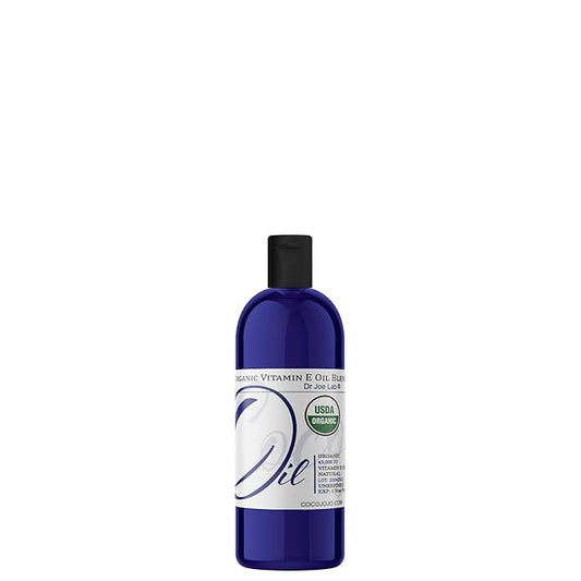 Dr Joe Lab Organic Vitamin E Oil for Skin, Hair, Face, Liquid Body Oil, Pure Natural Cold Pressed Unrefined, Moisturizes & Nourishes, Non GMO - 2 Oz
