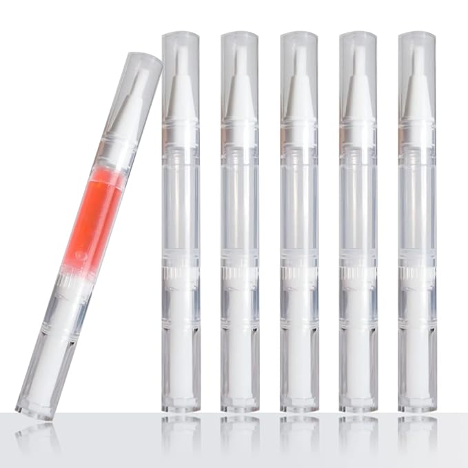 12 Pack 3 Ml Transparent Twist Pens Empty with Brush ，Cuticle Oil Bottles Empty,Cuticle Oil Pen Empty for Lip Gloss Nail Polish Eyelash Growth Liquid