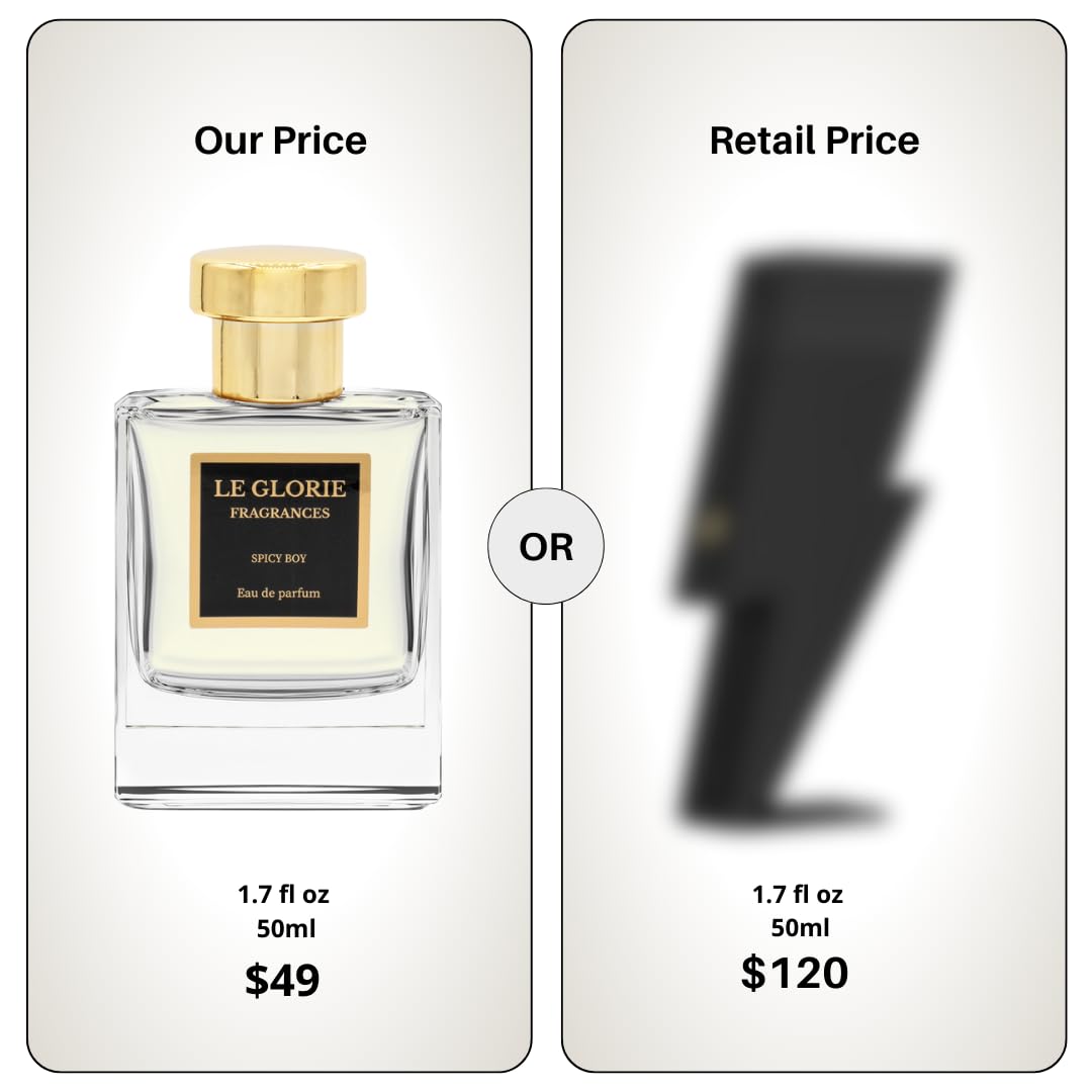 Inspired by C. Herrera's Bad Boy Eau de Parfum, Spicy Boy EDP, Long Lasting 12-14 Hours Perfume Spray for Men, All Skin Types, Cruelty Free - 0.33 oz 10ml