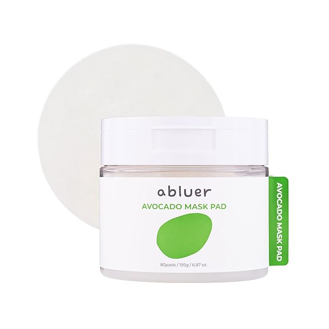 Avocado Mask Pad (80pads)- 6.87oz Facial Mask Pads – Avocado & Centella – Deep Hydration & Soothing – Moist & refreshing – Hypoallergenic & Gentle Care for Sensitive skin – Korean Skin Care