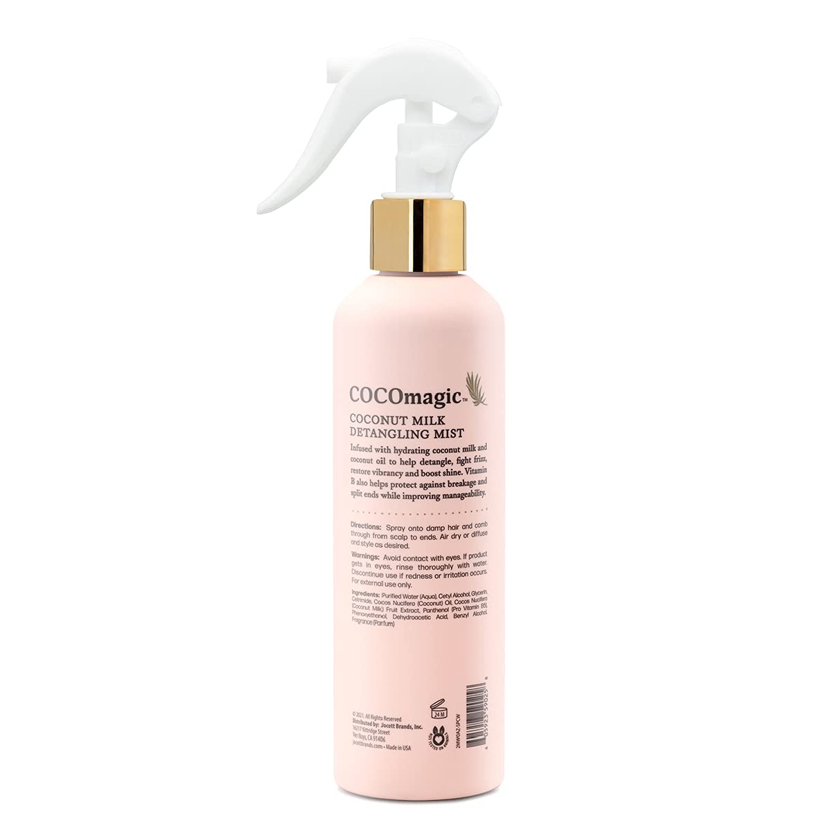 Cocomagic Coconut Milk Detangling Mist | Extra Moisturizing Leave-in Detangler | Restore Vibrancy and Boost Shine | Non-Greasy Formula | Paraben Free, Cruelty Free, Made in USA (8 oz)