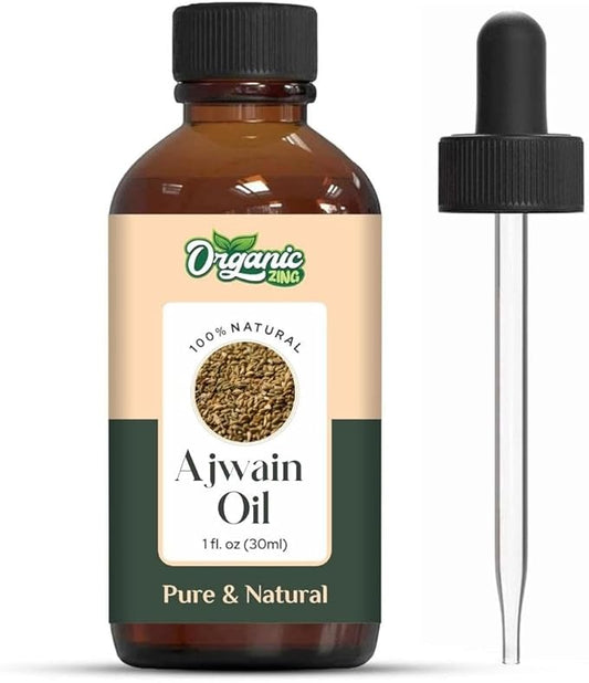 Ajwain (Trachyspermum Ammi) Oil | Pure & Natural Essential Oil for Skincare, Hair Care & Massage - 30ml/1.01fl oz