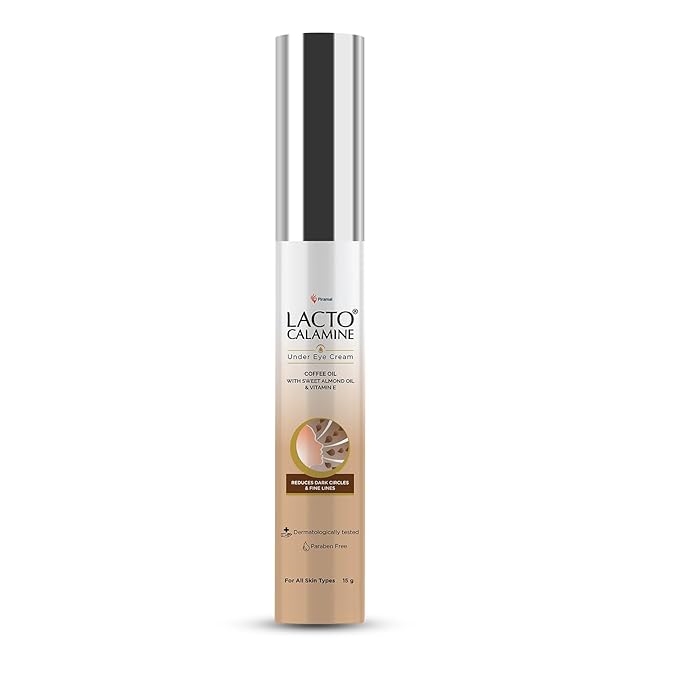 Under Eye Cream For Dark Circles for Women & Men | Fine Lines & Puffy Eyes With Cooling Massage Roller | 15g | With Coffee Oil, Multi-Peptides, Niacinamide, & Vitamin E