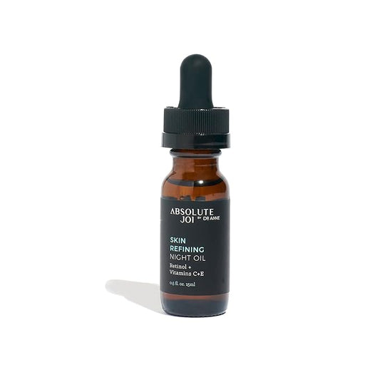 Retinol Oil Serum with Vitamin C, Skin Refining Night Oil for Fine Lines and Hyperpigmentation with Sensitive Skin Friendly Granactive Retinoid - Unscented - 0.5 Fl Oz Sample Size
