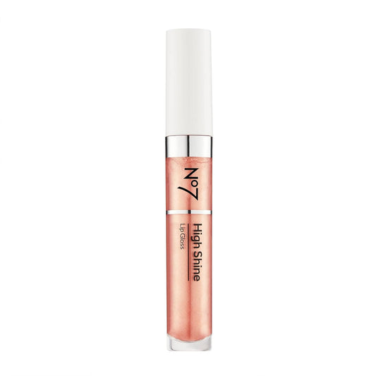No7 High Shine Lip Gloss - Pink Latte - Moisturizing, High-Shine Lip Gloss with Jojoba Oil for Lips - Hydrating, Longwear Lip Makeup - Non-Sticky Formula (8ml)