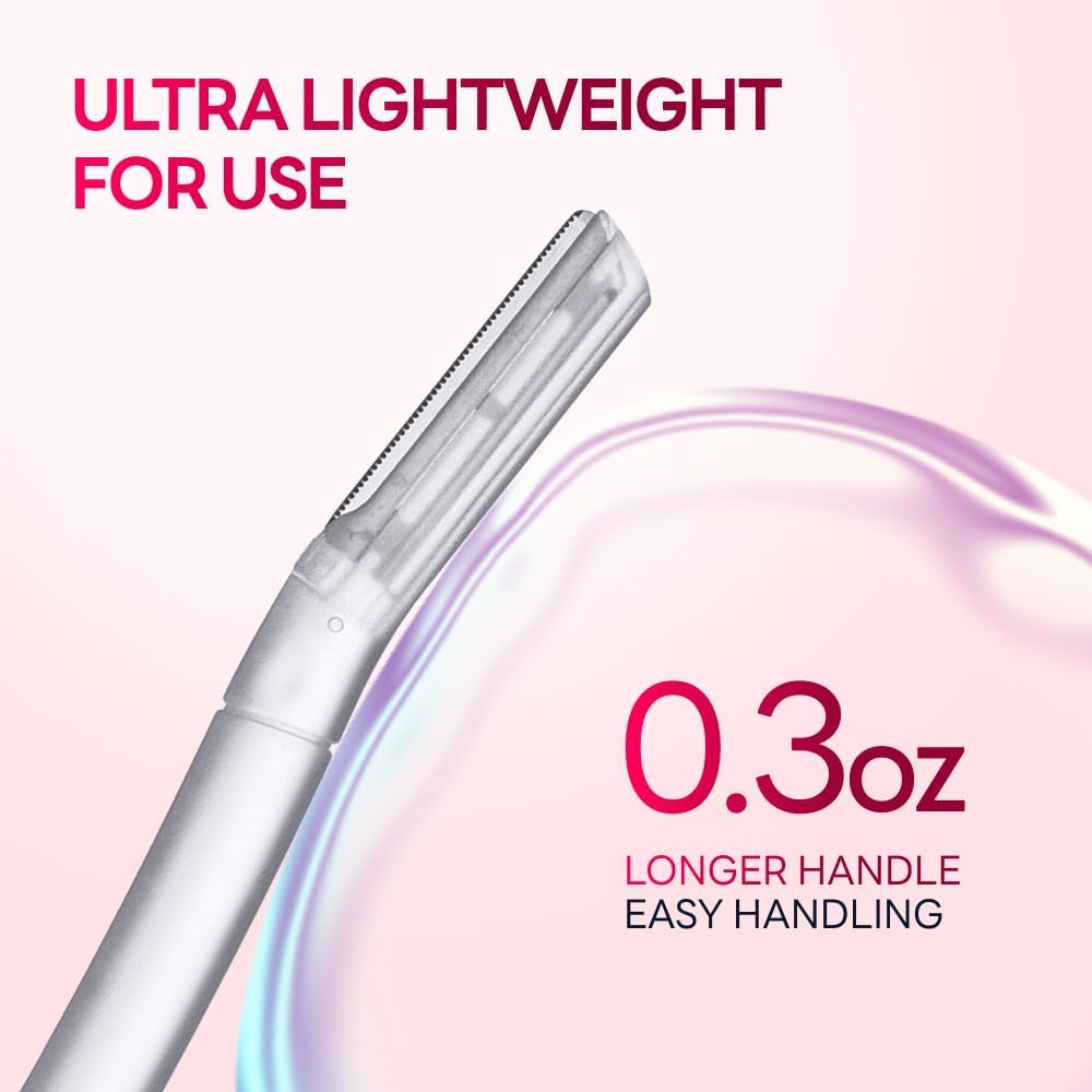 Dermaplane Razor for Women, Dermaplaning Tool - Face Razors for Women and Men, Eyebrow Trimmer and Facial Hair Removal Shaver, Gentle Exfoliation Blades Epilator for Men (3 Count)