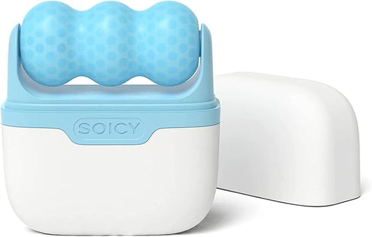 2 in 1 Ice Roller for Face Eye, Face Massager Roller for Eye Puffiness, Reduces Wrinkles, Relief Migraine and Minor Injury, Cold Facial Skin Care Tools Ice Roller