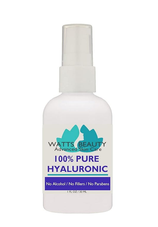 Anti Aging Wrinkle Serum of 100% Pure Hyaluronic Acid for Face and Body - No Alcohol, 1 oz.