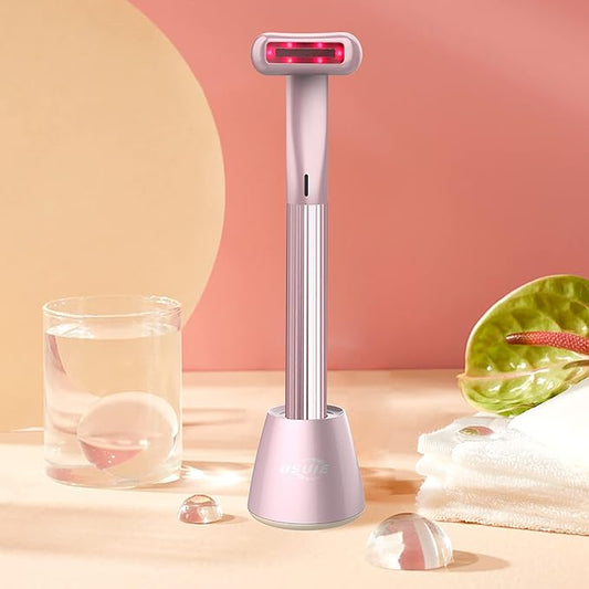 4 in 1 Facial Wand, Red Light Therapy for Face and Neck, Facial Tools - Pink