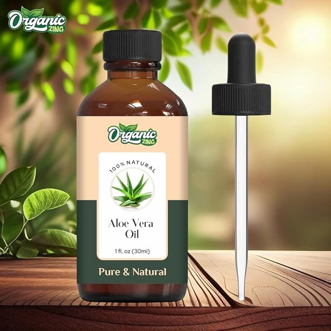 Aloe Vera Oil (Aloe barbadensis) | Pure & Natural Carrier Oil for Skincare, Hair Care & Massage - 30ml/1.01fl oz