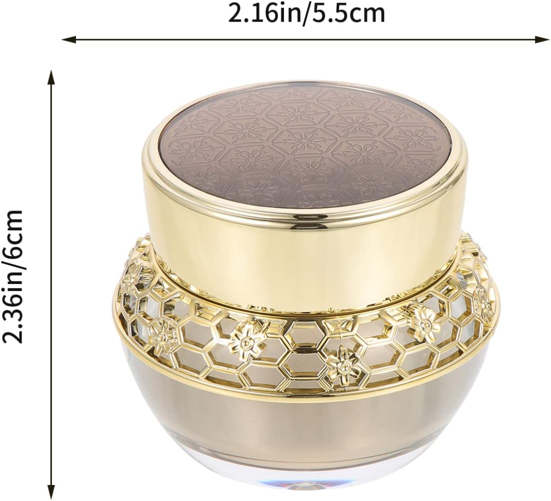 Refillable Acrylic Cream Bottle Jar for Skincare Compact Travel Cosmetic Container for Face Moisturizer and Lotion Durable Clear Storage Jar for Toiletry Bag