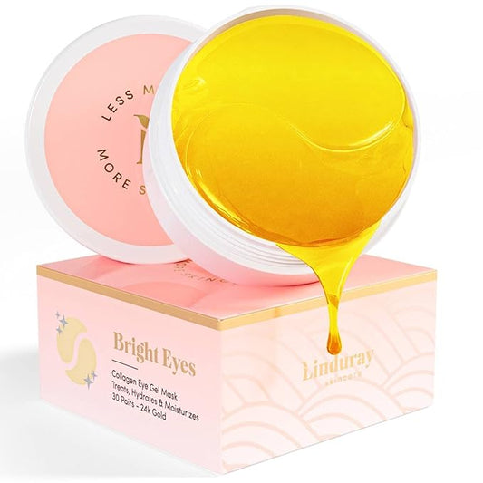 24K Gold Collagen Under Eye Mask - Bright Eyes Anti Aging Treatment