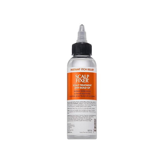 Red by Kiss Scalp Fixer Dry & Itchy Scalp Treatment Instant Cooling Sooth, Hydration & Buildup Control, Detoxify & Balance Healthy Hair (4 fl.oz, Apple Cider Vinegar(Anti Build-Up))