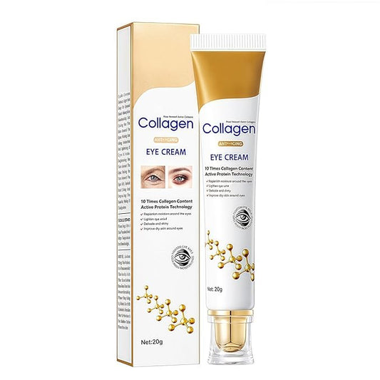 Q.Z.Art Revitalizing Eye Cream with Hyaluronic Acid & Collagen | Hydrates, Includes Soothing Ice Roller