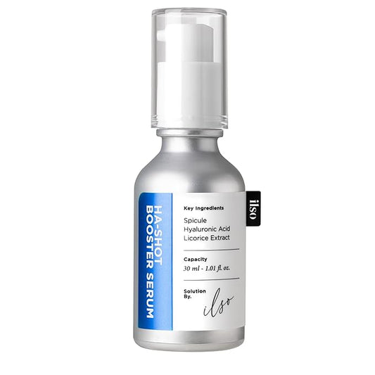 ILSO H-A Shot Booster Serum, Hyal-Spicule Exfoliating Serum, 0.5oz, Improves Skin Texture and Pore Tightening, Moisturizing Formula
