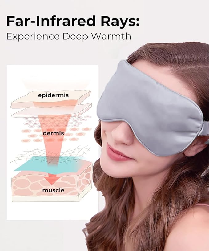 Heated Eye Mask for Dry Eyes,FSA HSA Eligible,Syndrome, MGD, Blepharitis, Stye Eye Treatment,Warm Compress for Eyes, Cool Eye Masks for Dark Circles and Puffiness,Soothe Eye Discomfort.(Grey)