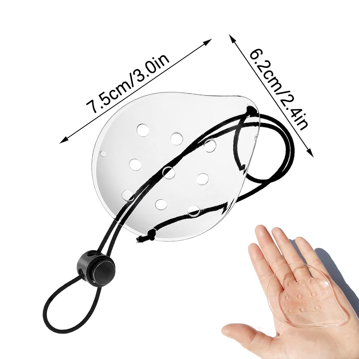 Eye Shield, 2 Pcs Plastic Eye Patch Eye Surgery Covering Breathable After Surgery Eye Protections for Patient Men Women, Eye Care Supplies for Eye Post-Operative Recovery