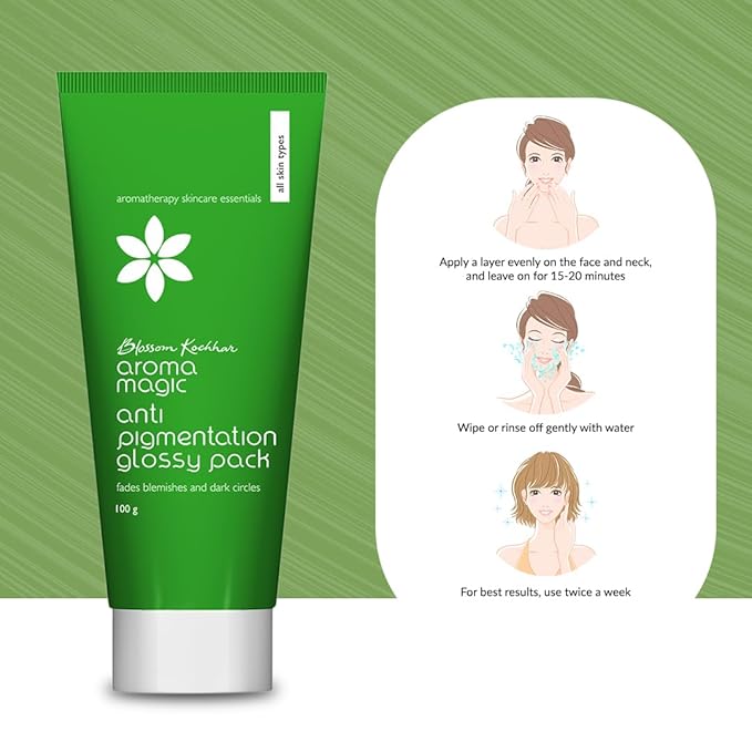 Anti Pigmentation Glossy Pack | Reduces Blemishes & Dark Circles | Hydrating Face Pack for Smooth, Even Toned Skin | Suitable for All Skin Types | 3.53 Oz (100g)