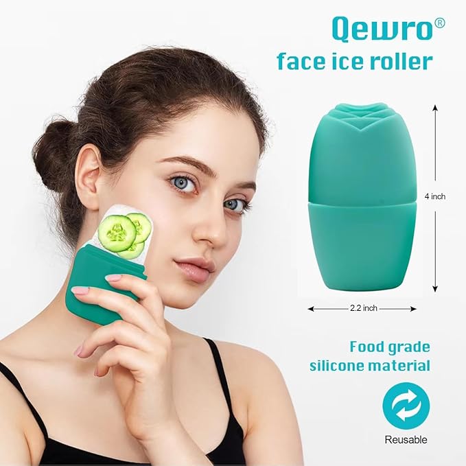 2Pack Facial Roller, Recula Silicone Facial Roller for Face to Tighten and Lift skin, Face & Eye Puffiness Relief, Reusable Facial Ice Mold for Neck to Enhance Natural Glow, Skin Care for Women Beauty