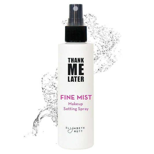 Elizabeth Mott Thank Me Later 3-in-1 Dewy Setting Spray – Dermatologist & Allergy Tested – Hydrating, Fine Mist with Niacinamide for Radiant Skin – Lightweight, Oil-Free, Cruelty-Free, 95mL