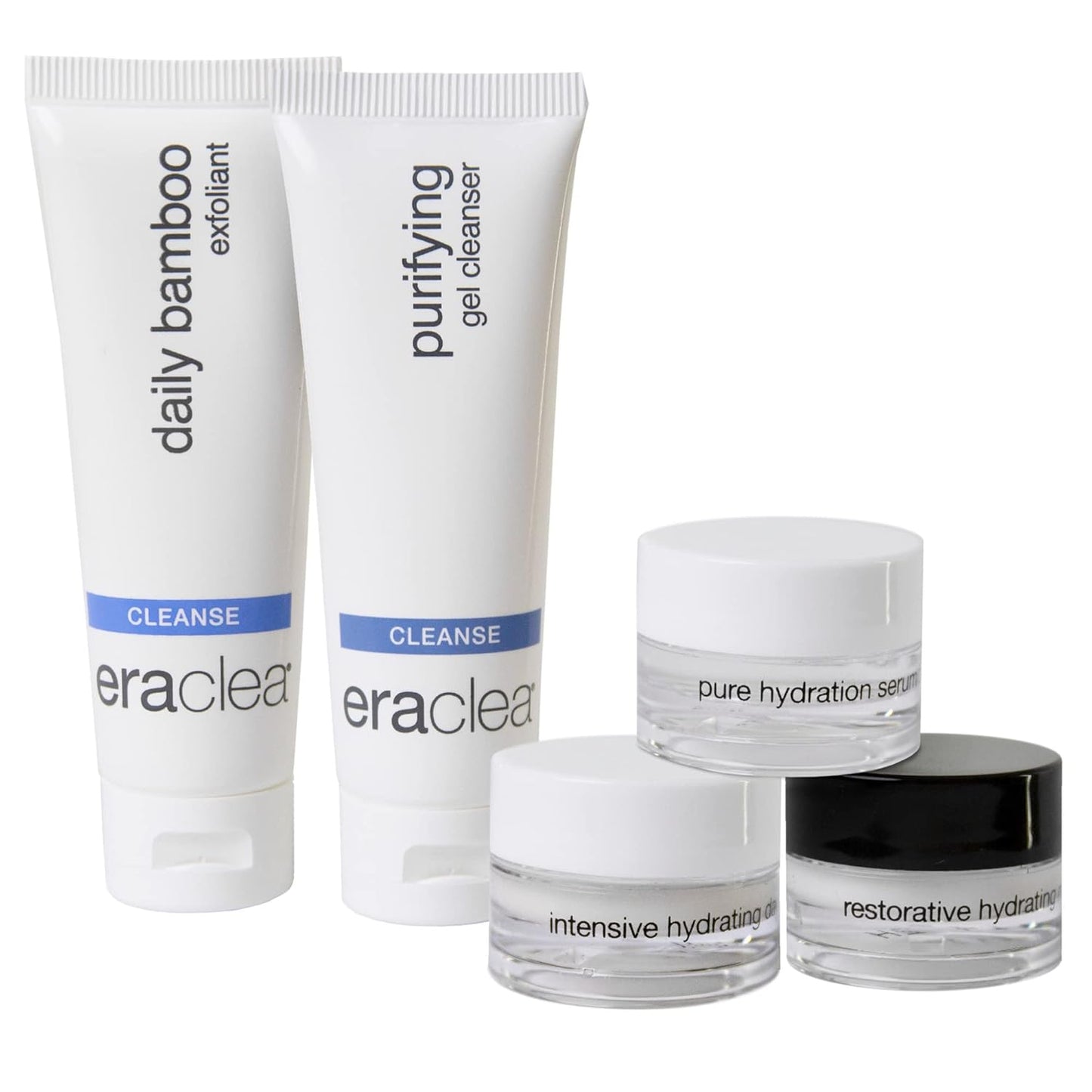 eraclea Skincare Set, Travel Size Face Cleanser, Exfoliant, Soothing Serum, Day Cream, and Night Cream, Skincare Gift Set and Travel Set - 5 Piece Set