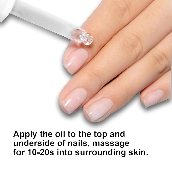 30ml Organic Nail Cuticle Oil, Natural Nail Oil for Growth and Strength Damaged Nails Natural Blend Of Jojoba, Vitamin E, Castor and Sweet Almond Oils Exfoliating Nail Care Cuticle Removal
