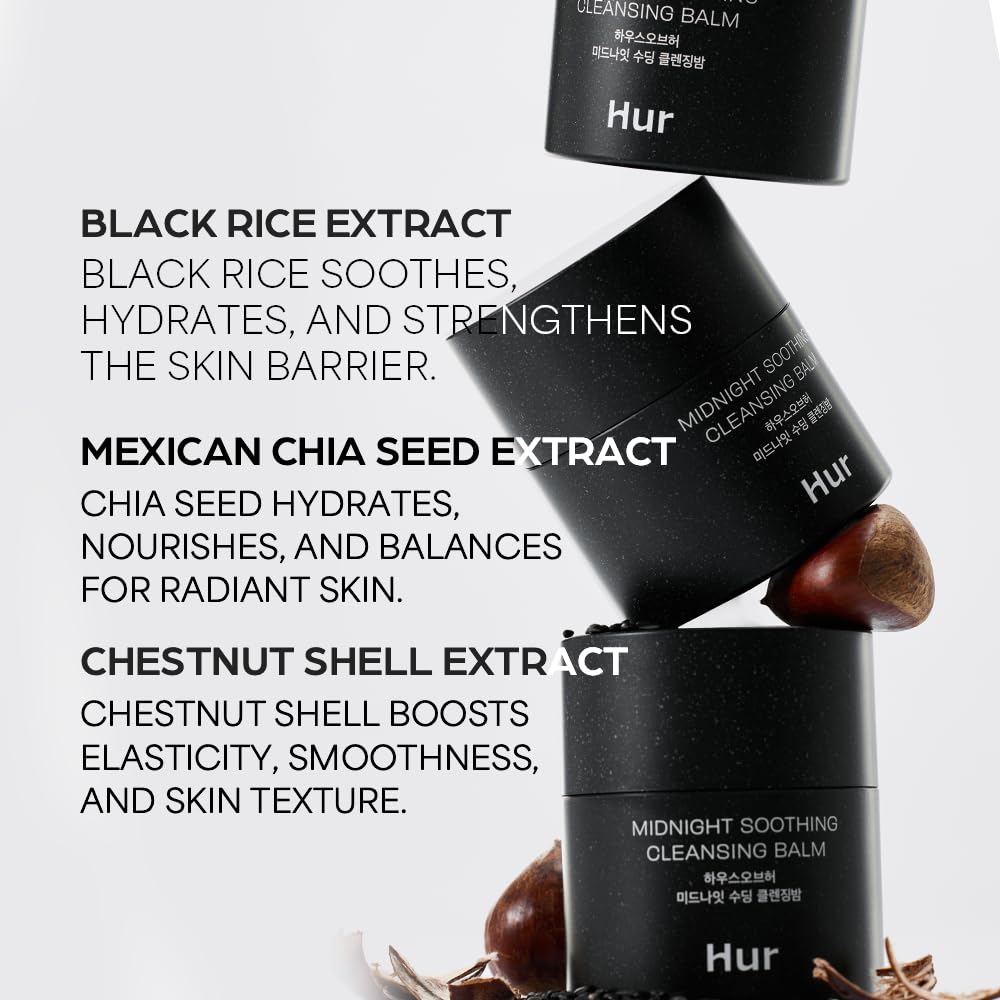 House of Hur Midnight Soothing Cleansing Balm | Hydrating & Calming Korean Skincare | 1.69fl.oz