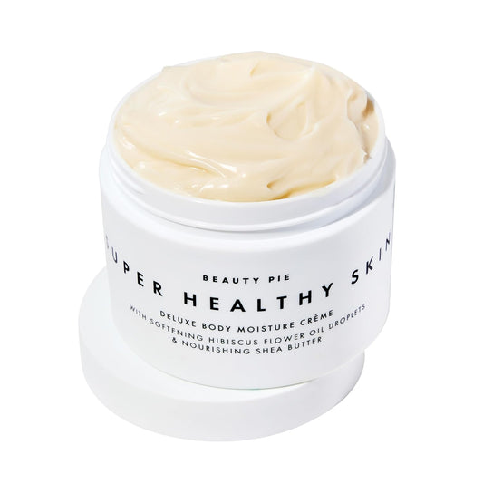 Beauty Pie Super Healthy Skin Deluxe Body Crème – Rich Hydration Body Butter with Cold-Pressed Hibiscus Oil, Hyaluronic Acid & Vitamin E – 8.45oz Nourishing Body Moisturizer for Dry & Mature Skin