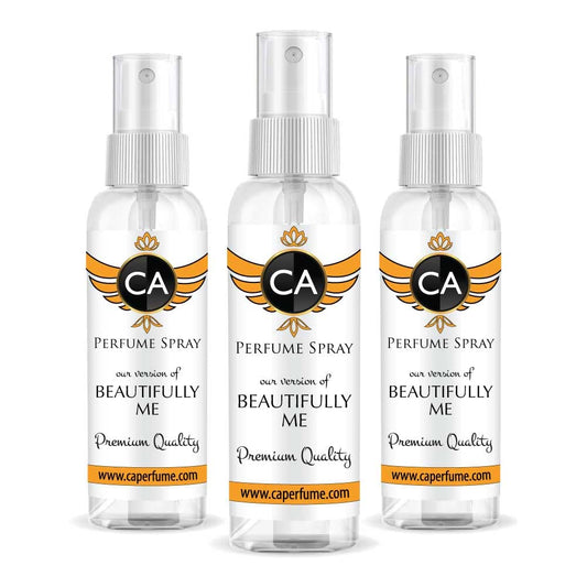 CA Perfume Eco Refill Impression of Beautifully Me For Women EDP Perfume Concentrated Long Lasting Eau de Parfum Spray Refillable Atomizer Bottle 2 Fl Oz/60ml-X3