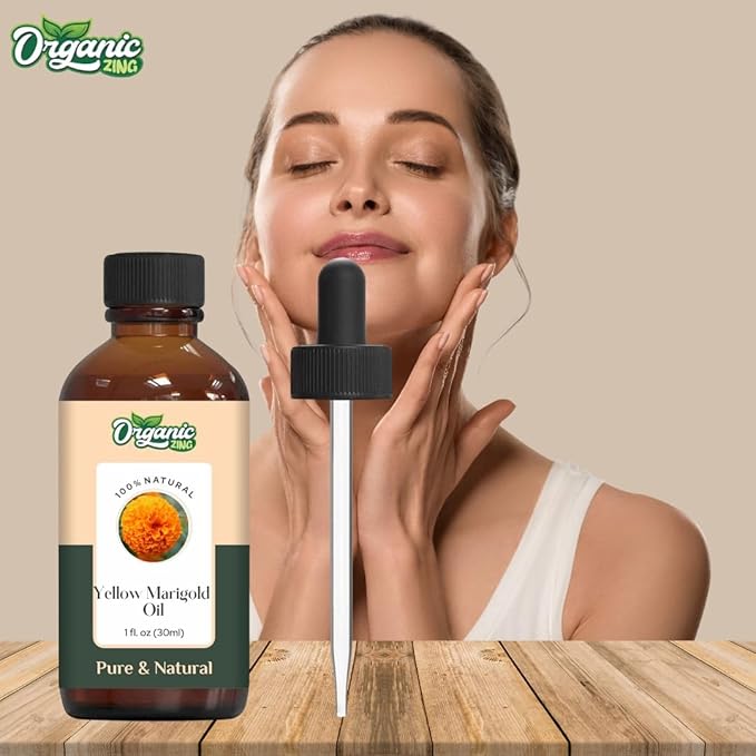 Yellow Marigold (Tagetes erecta) Oil | Pure & Natural Essential Oil for Aroma, Diffusers & Skincare- 30ml/1.01fl oz