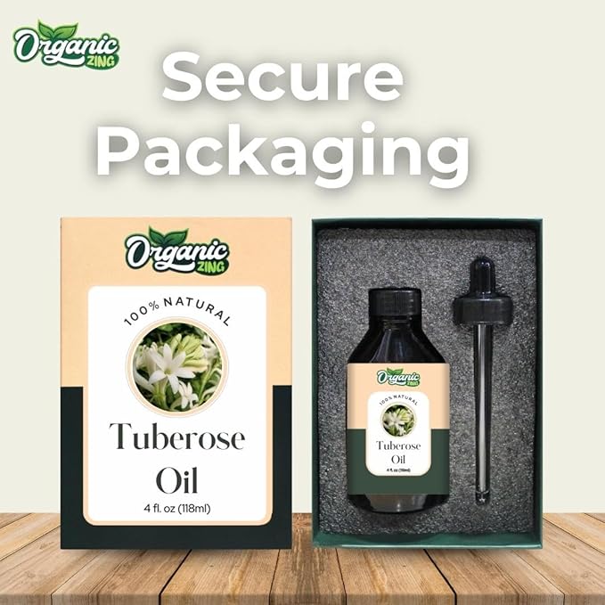 Tuberose (Polianthes tuberosa) Oil | Pure & Natural Essential Oil for Aroma, Diffusers, Skincare & Haircare - 118ml/3.99fl oz