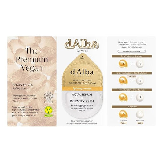 d'Alba White Truffle Double Serum & Cream (0.45 Ounce (Pack of 1))