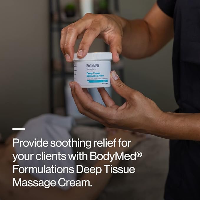 BodyMed Formulations Deep Tissue Massage Cream, 1 gal. – Fragrance-Free, All-Natural Lotion for Massage Therapy – Leaping Bunny Certified – with Arnica Extract & Jojoba – Non-Staining, & Paraben Free