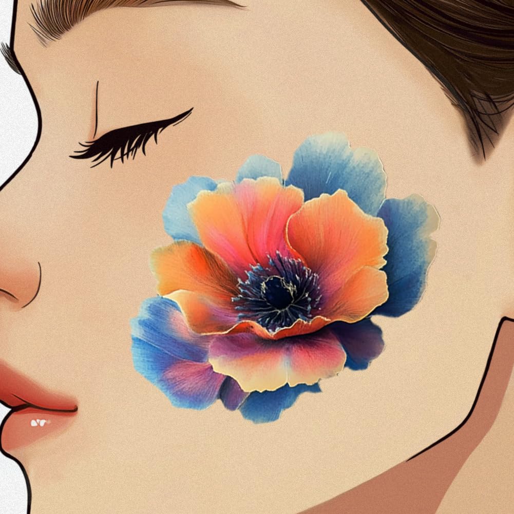 4pcs Face Painting Practice Board Kits A4 Reusable Makeup Paint Practice Board Facial Painting Excersize Template Stage Make-up Look Designs Tool Paint Supplies for Makeup Beginner