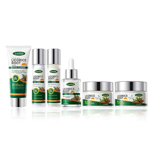 Licorice Skincare Set with Licorice Root Extract Locks in Moisture and Nourishes Skin, Valentine's Day & Holiday Set