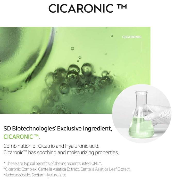 [K Beauty Snp] Cicaronic Ampoule Sheet Mask | Soothing, Hydrating, and Calming for All Sensitive Skin Types with Cica, Hyaluronic | Face Masks Skincare | Korean Skin Care Facial Mask | 10 Sheets