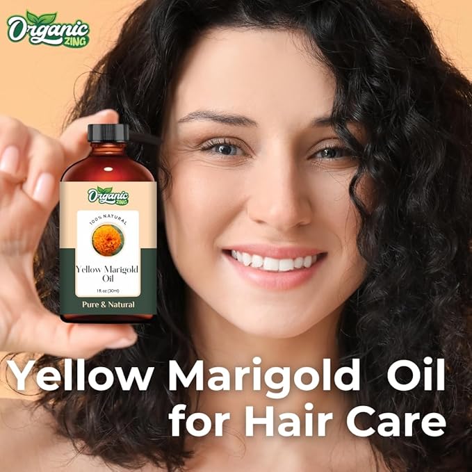 Yellow Marigold (Tagetes erecta) Oil | Pure & Natural Essential Oil for Aroma, Diffusers & Skincare- 30ml/1.01fl oz