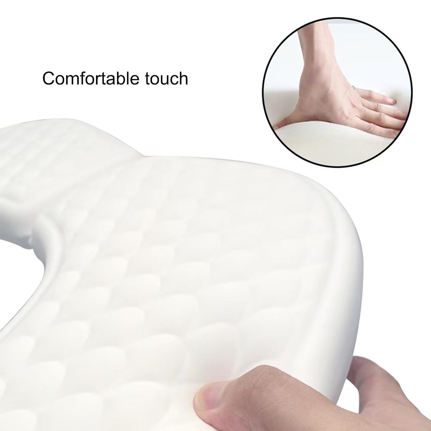 Arm Rest for Nails,U-shaped Manicure Nail Hand Rest Pillow Cushion,Foldable PU Leather Nail Tech Arm Rest for Nails Tech,Foot Hand Rest (White)