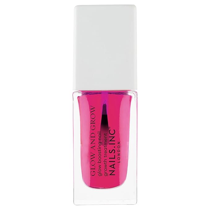 Nails.INC Mini Nail Treatment Duo, Includes Glow and Grow Nail Growth Treatment and Vit C Please Nourishing Cuticle Oil, With Active Skincare Ingredients to Promote Nail Health, Cruelty Free, Vegan