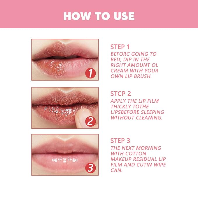 Lip Scrub, Lip Scrubs Exfoliator and Moisturizer with Lip Brush, Natural Gentle Lip Treatment, Peach Sugar Lip Scrub for Dry, Cracked and Dark Lips