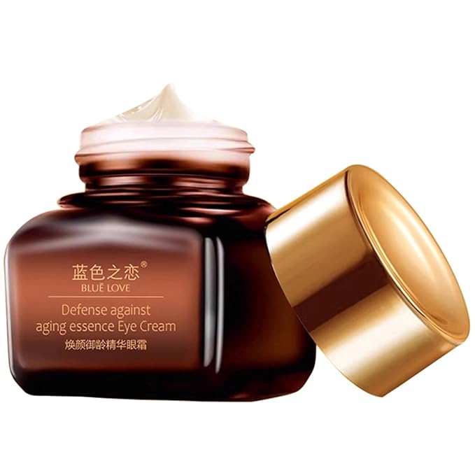 BLUE LOVE Anti-Aging Eye Cream – Reduces Dark Circles & Puffiness, Moisturizing Under-Eye Bags & Fast-Absorbing Wrinkle Treatment for Men & Women, 0.7oz