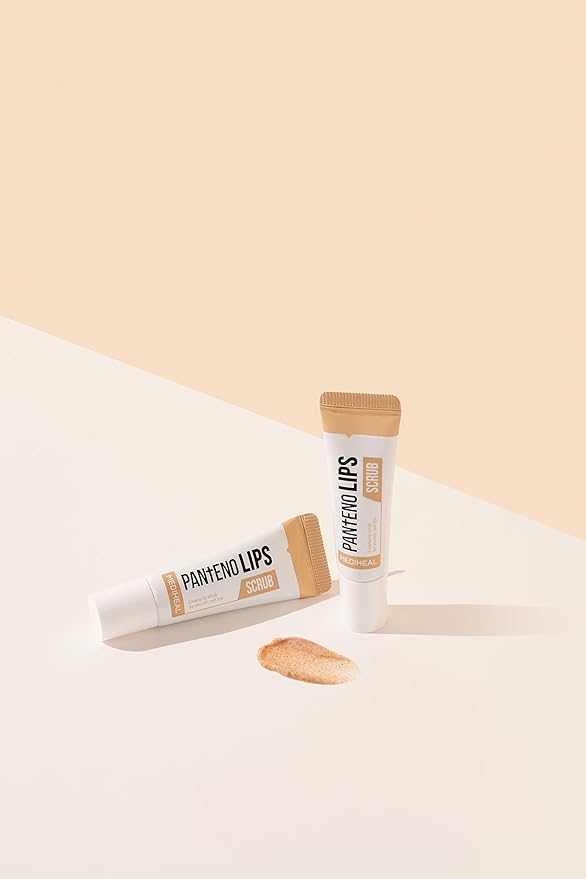 MEDIHEAL Pantenolips Lip Scrub 2 Pack Removes Rough Dead Skin Cells Moist Dry Lips, Panthenol Micro Walnut Shell Powder