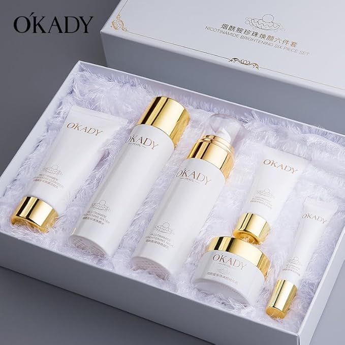 6-In-1 Niacinamide Skin Care Set Moisturizing Skin Care Sets & Kits For Women Daily Skincare Routine