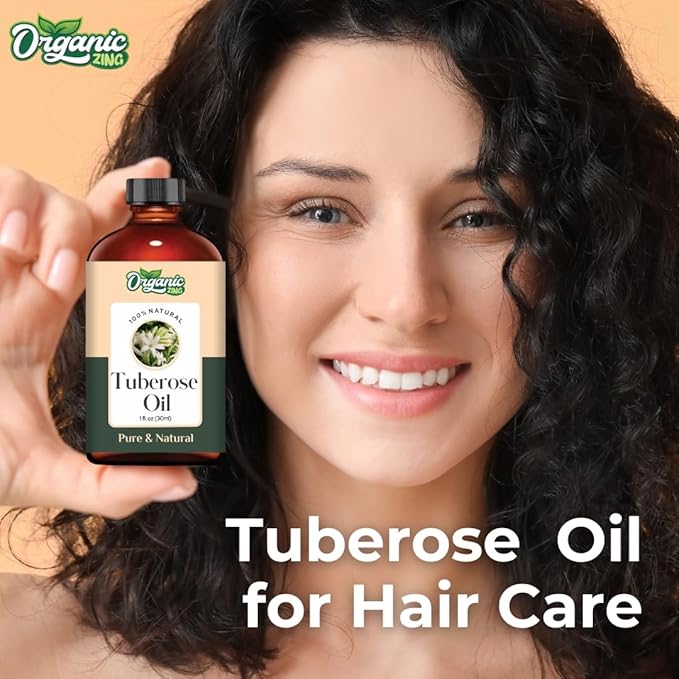 Tuberose (Polianthes tuberosa) Oil | Pure & Natural Essential Oil for Aroma, Diffusers, Skincare & Haircare- 30ml/1.01fl oz