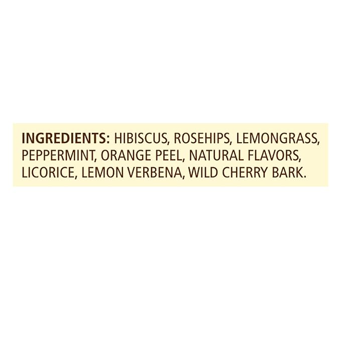 Celestial Seasonings Hibiscus Tea, Red Zinger Herbal Tea, Caffeine Free, 20 Tea Bags