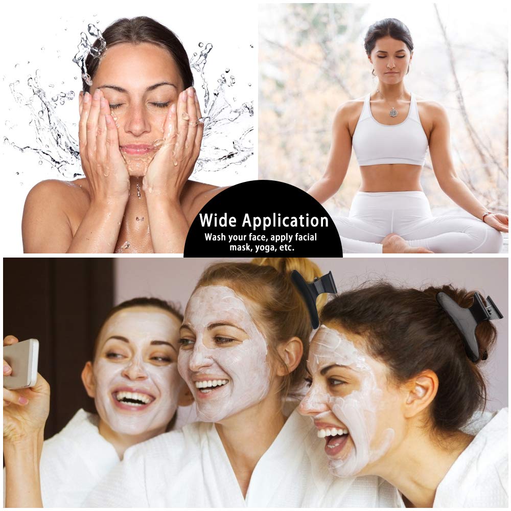 Ondder Hair Clips for Styling Sectioning Black Butterfly Hair Clips Clamps Claws Pro Salon Hair Clips for Cutting, Styling, Sectioning, Coloring Hair styling Clips Butterfly Clips Hair Accessories for